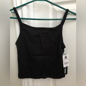 NWT DC crop tank top, size L, fits like M, black.
